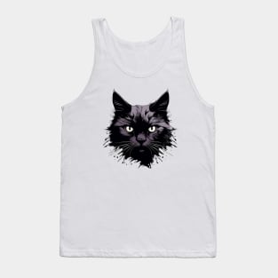 Shadow Cat Face Tank Top